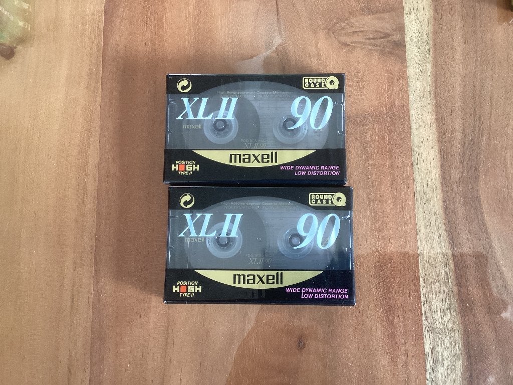 2 lege muziekcassettes Maxell 90 ,type II position high XLII, Enlèvement ou Envoi, Neuf, dans son emballage