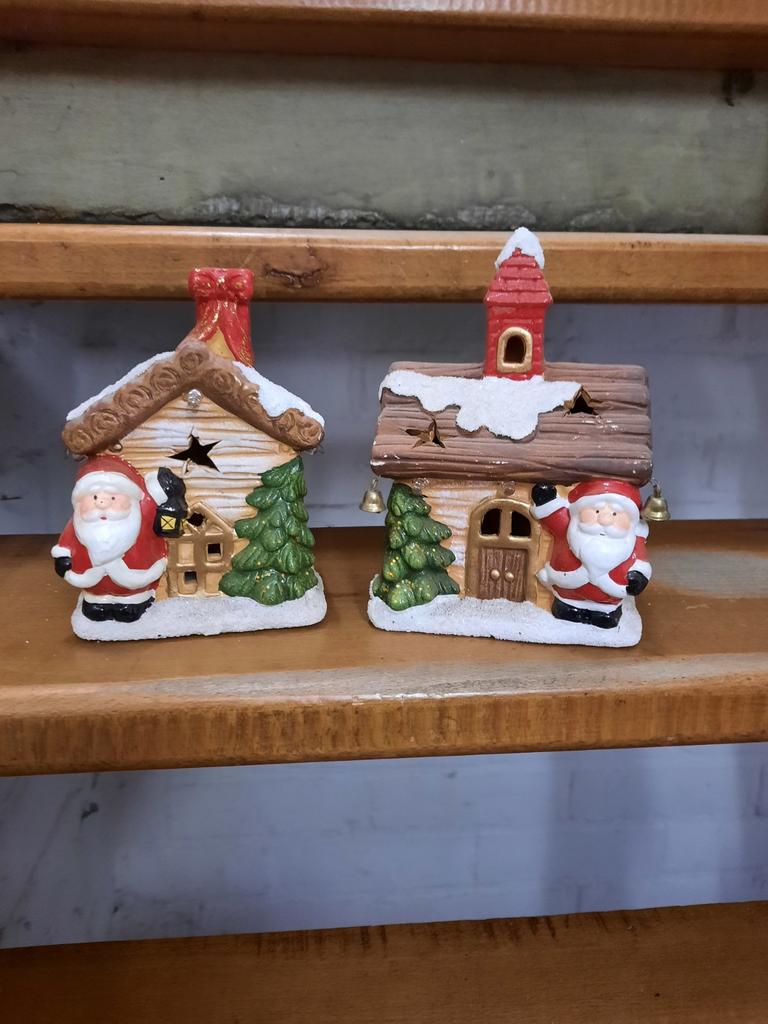 2 kleine kersthuisjes, Ophalen of Verzenden