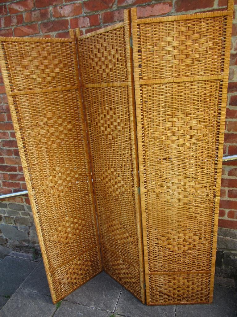 Paravent en osier ht 180 cm larg. 134 cm bon état, Enlèvement, Utilisé