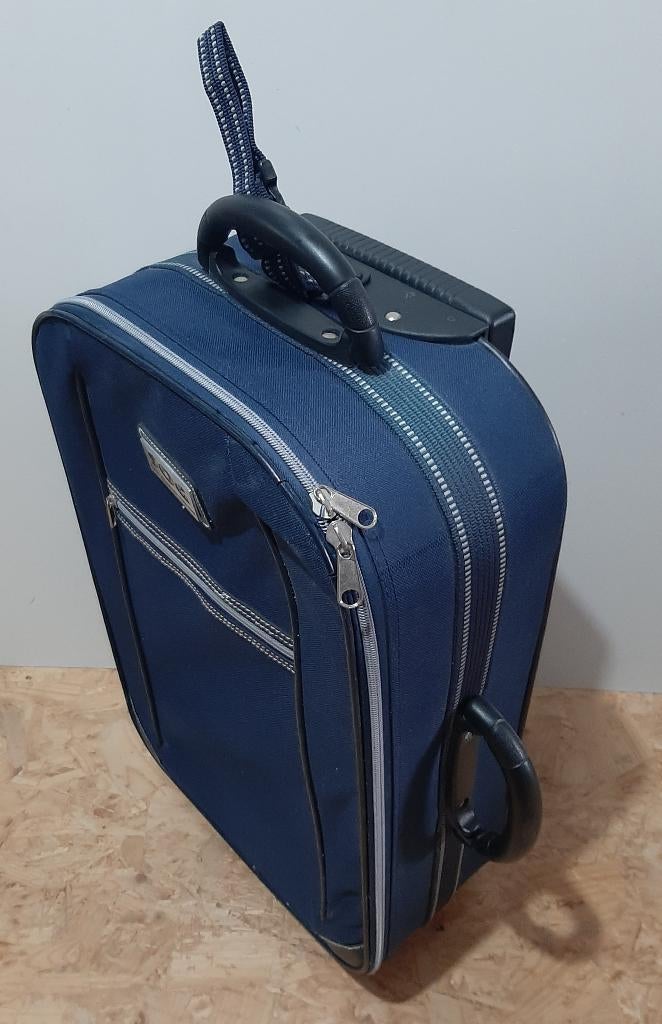Handbagage 2 wielen - trolley blauw - 30 l, Ophalen, Wieltjes, 20 tot 30 cm, Blauw