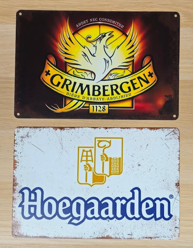 Grimbergen & Hoegaarden (Metalen reclameborden), Enlèvement ou Envoi, Neuf