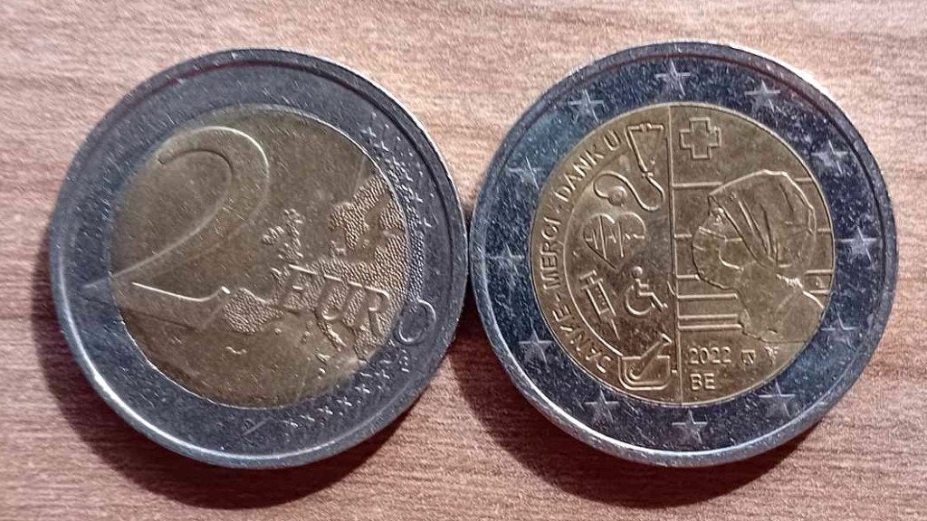 2 euro van België 2022 (zorgsector), Timbres & Monnaies, Enlèvement, Belgique, 2 euros, Monnaie en vrac