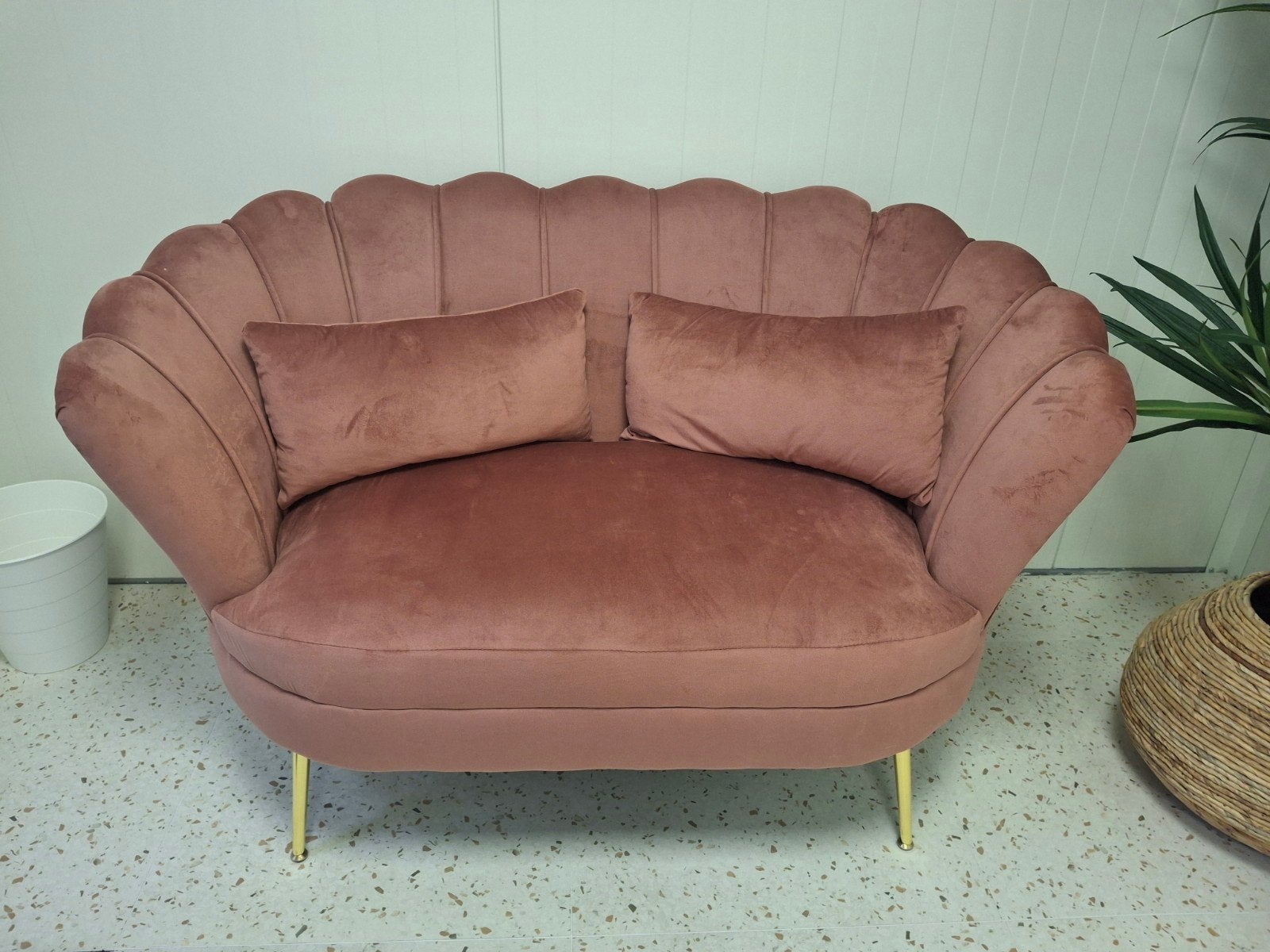 2 zit fluweel oud roze ,nieuw, Ophalen, 75 tot 100 cm, Minder dan 150 cm, Stof