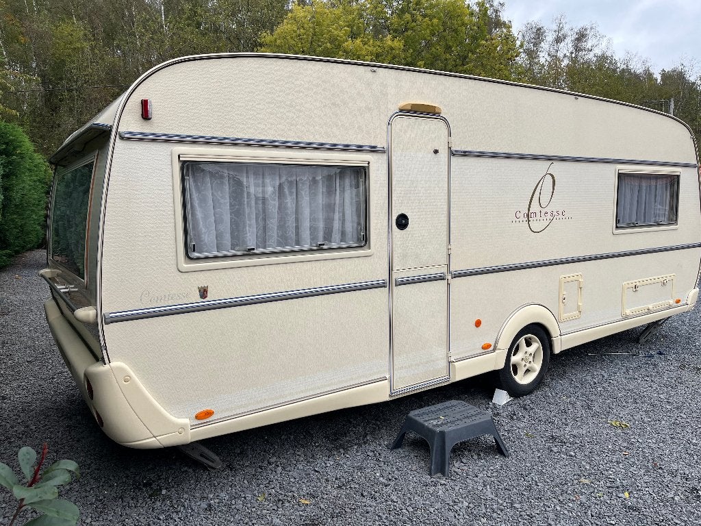 Prachtige Tabbert Comtesse 560 Met Frans Bed, Rondzit, Tot en met 5, Tabbert, Vast bed