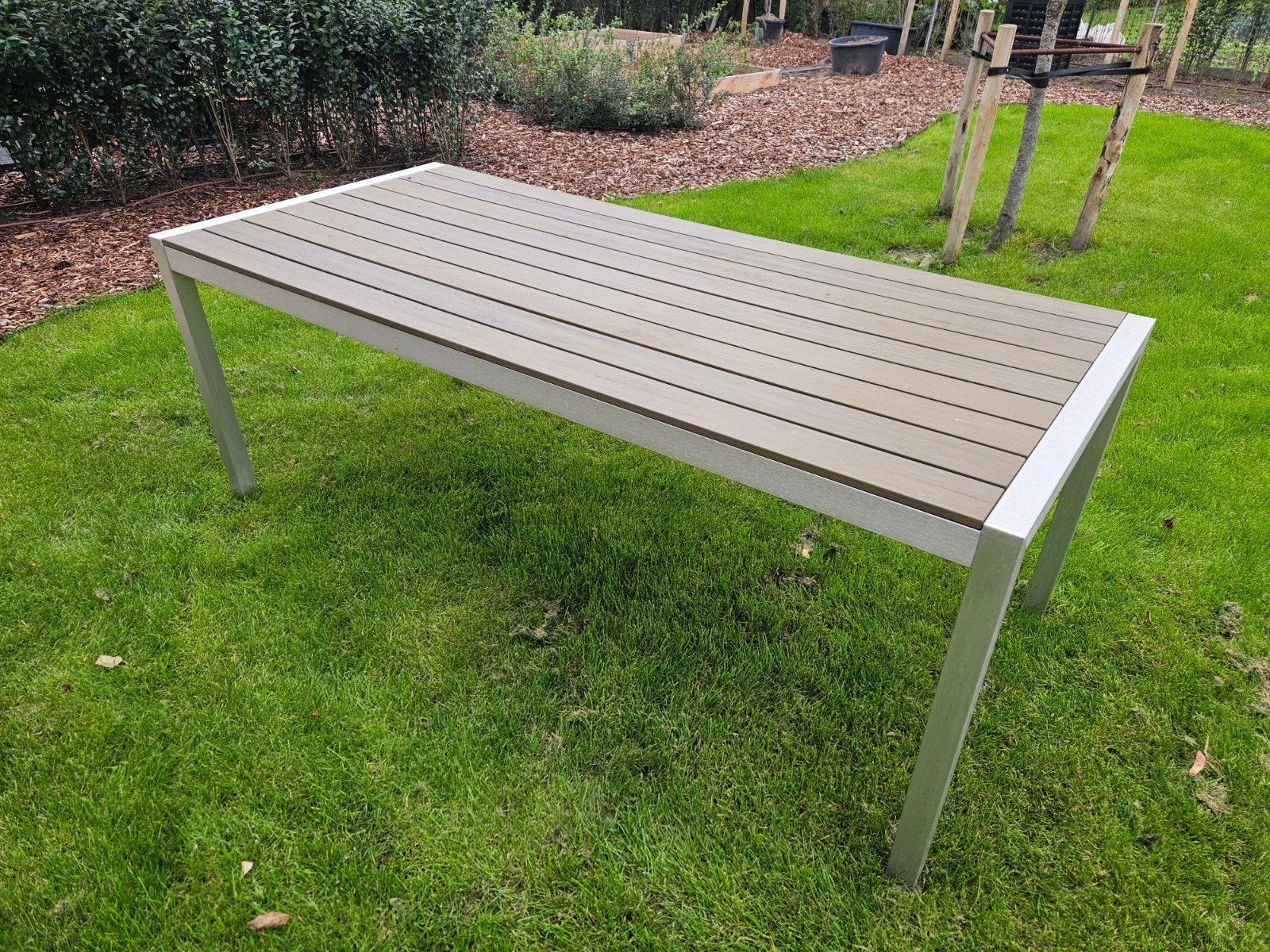 Tuintafel zeer mooie staat, Jardin & Terrasse, Enlèvement, Comme neuf, Rectangulaire, Aluminium