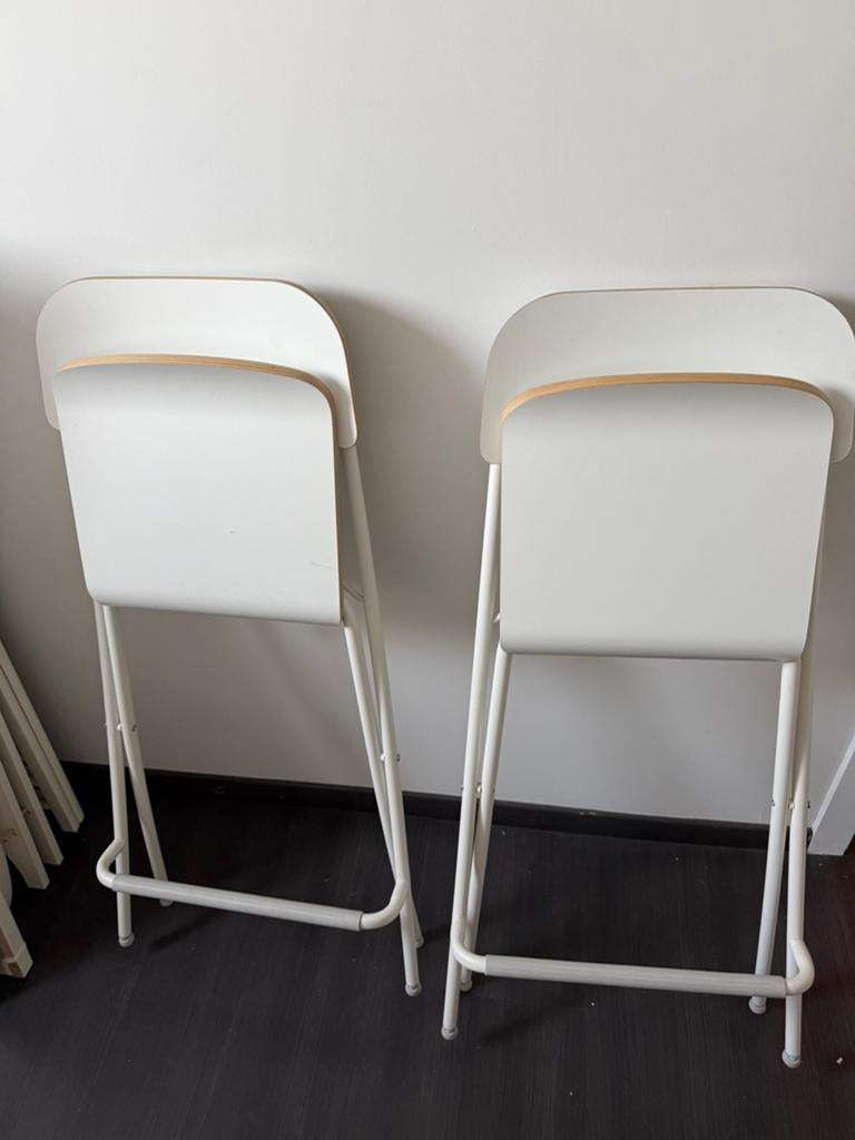 Barkruk FRANKLIN Ikea Wit 2x, Enlèvement, Comme neuf