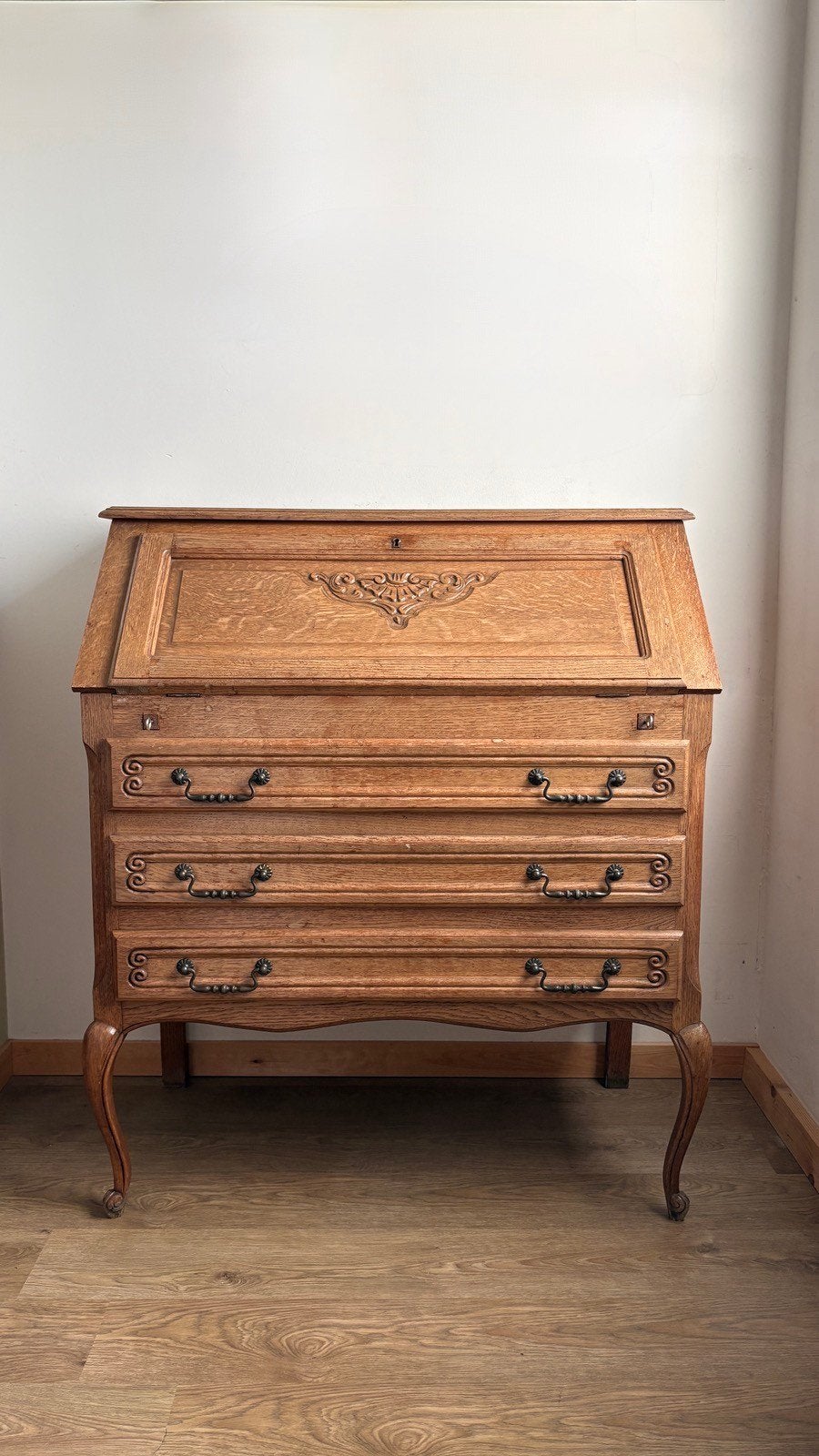 Bureau secrétaire en bois massif, Maison & Meubles, Armoires | Secrétaires, Enlèvement