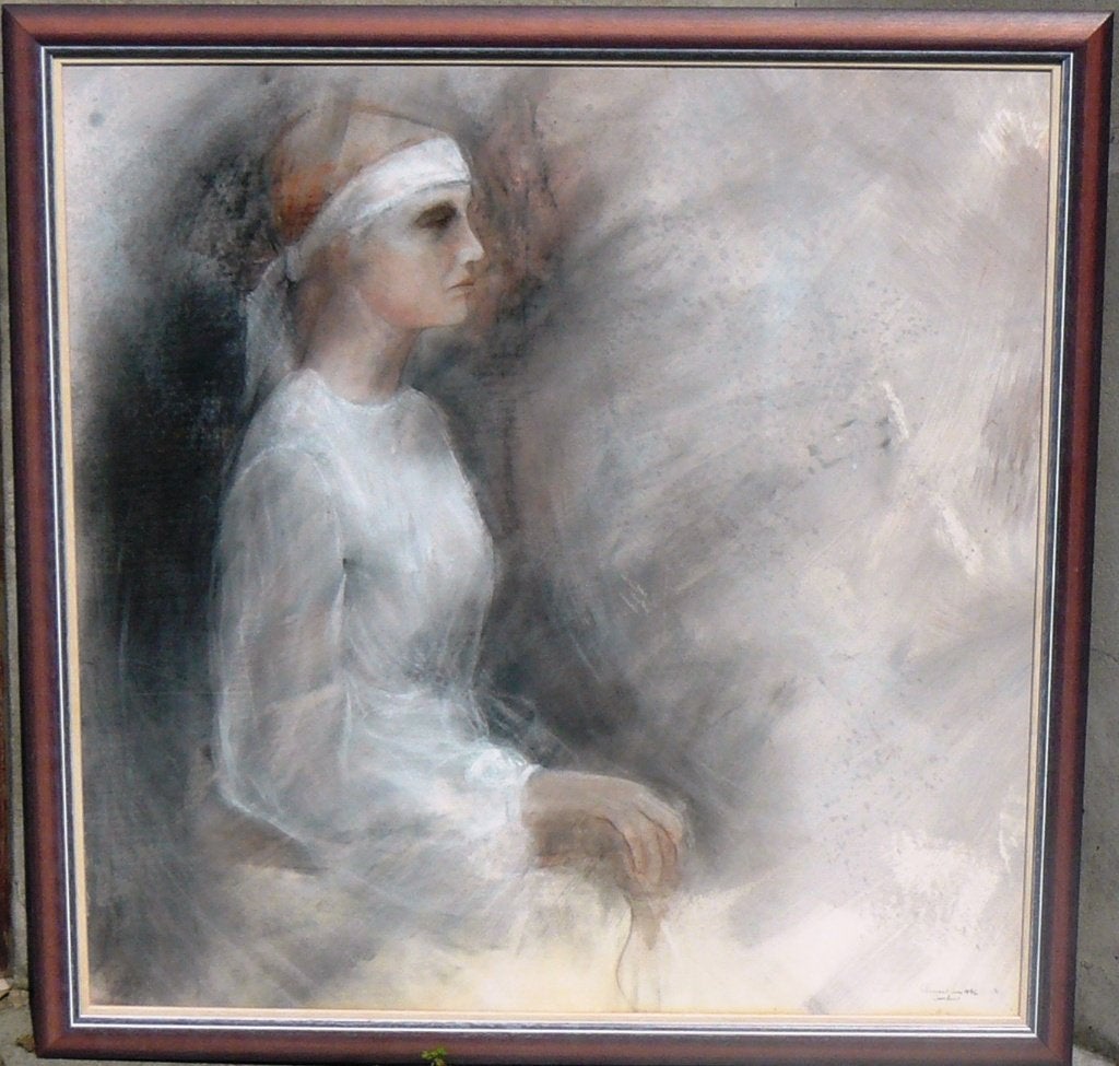 Schilderij, Portrait ou Personnes, Peint à la main, Enlèvement, Pastel