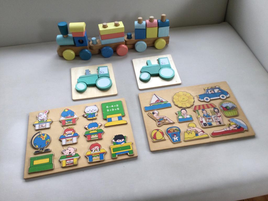 Houten puzzels, Kinderen en Baby's, Speelgoed | Kinderpuzzels, Ophalen, 2 tot 4 jaar, Zo goed als nieuw, Van hout