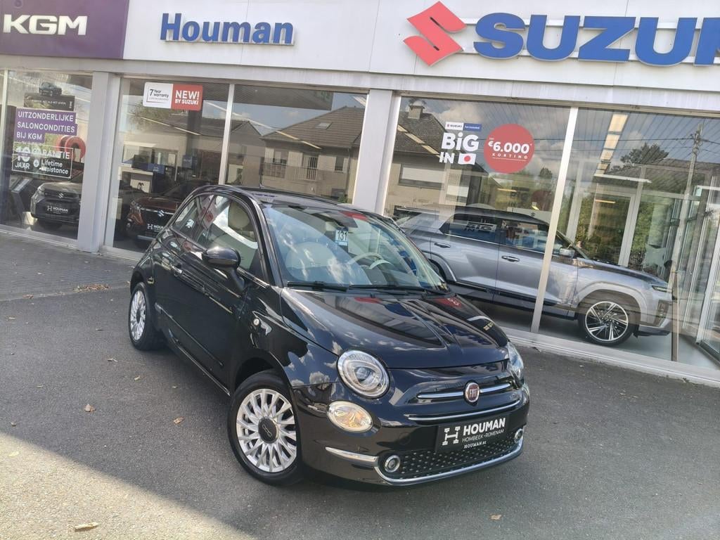 Fiat 500 (bj 2019), Auto's, Gebruikt, Zwart, Handgeschakeld, 1200 cc