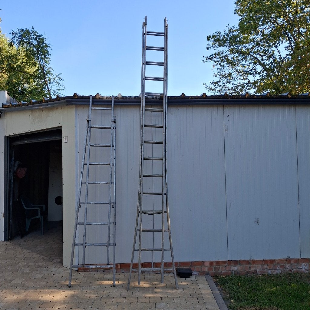 2x 2delige aluminium schuifladder koopje, Ophalen, Gebruikt, Ladder
