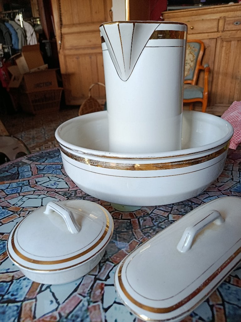 N ensemble de toilette NIMY Broc Bassine Porte savon et port, Enlèvement