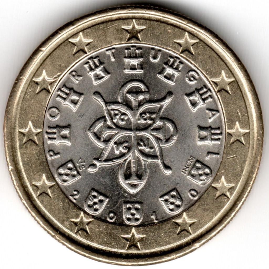 Portugal : 1 Euro 2010 KM #766 Ref 16207, Timbres & Monnaies, Enlèvement ou Envoi, Portugal, 1 euro, Monnaie en vrac