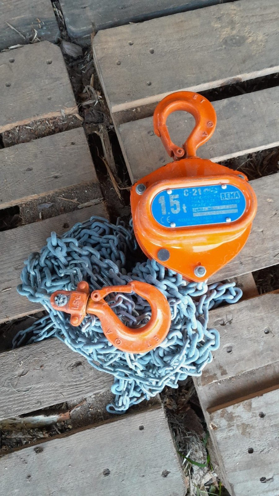 Rema C21 hand takel 1500 kg nieuw, Ophalen, Nieuw, Handmatig