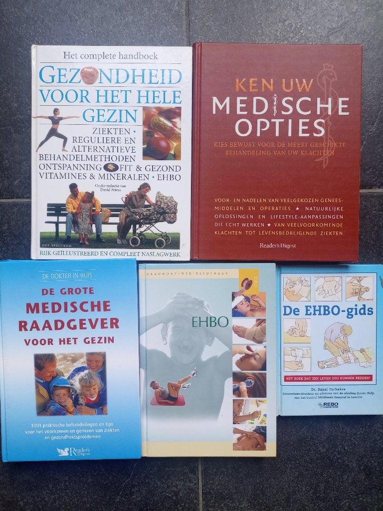 5 BOEKEN OVER GEZONDHEID & EHBO - Goede staat, Boeken, Ophalen of Verzenden, Zo goed als nieuw, Ziekte en Allergie