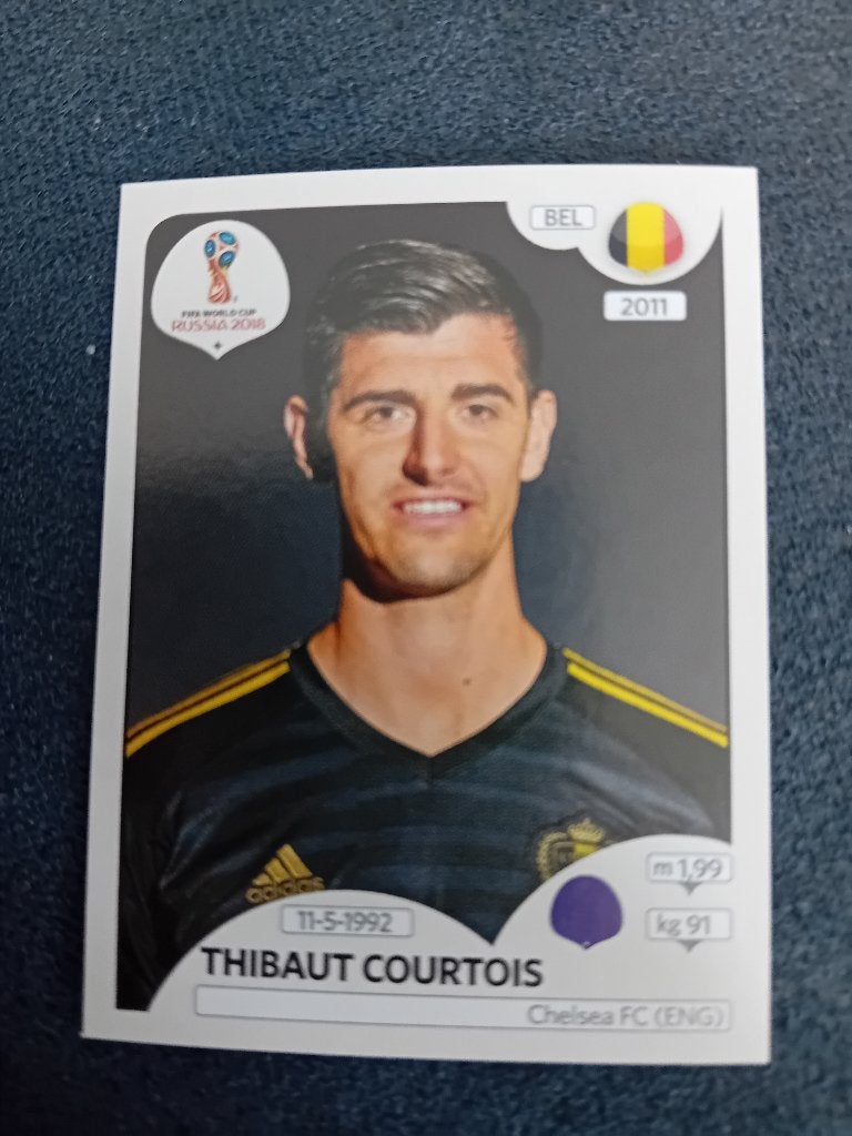 panini sticker WK Rusland 2018 Courtois, Enlèvement ou Envoi, Neuf, Autocollant