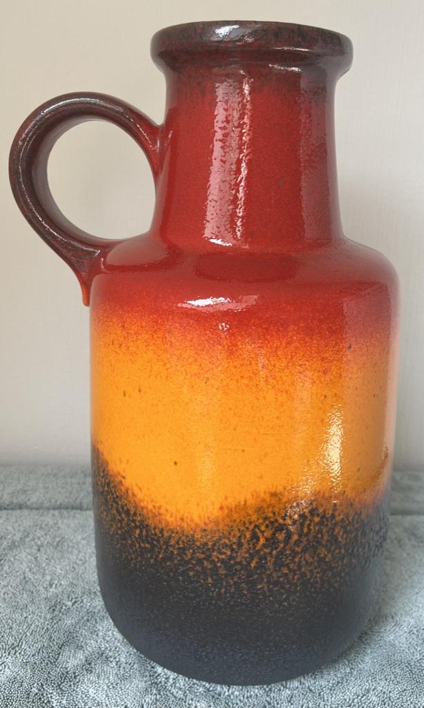 Mooie grote vintage West Germany  'Fat Lava' vaas., Huis en Inrichting, Woonaccessoires | Vazen, Ophalen, Aardewerk of Porselein