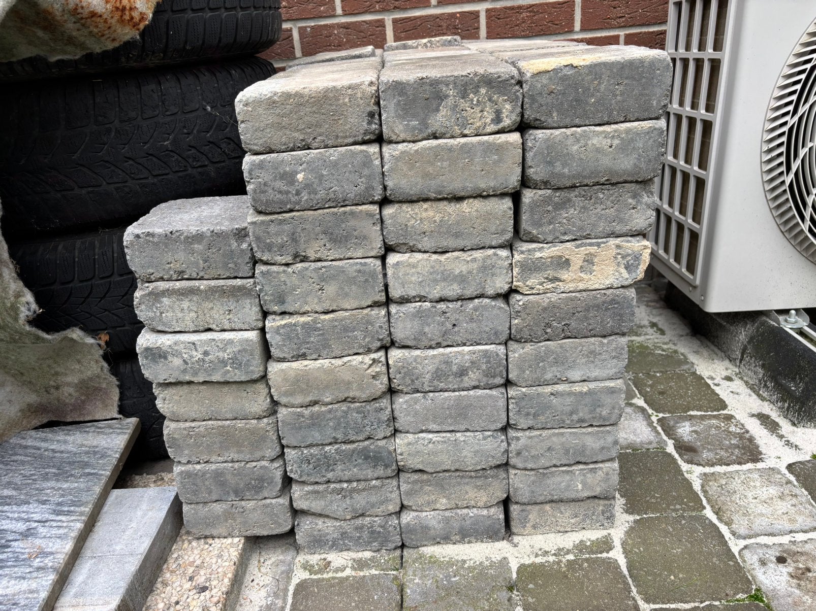 Dalle 15/15 200 pieces, Jardin & Terrasse, Enlèvement, Comme neuf, Béton