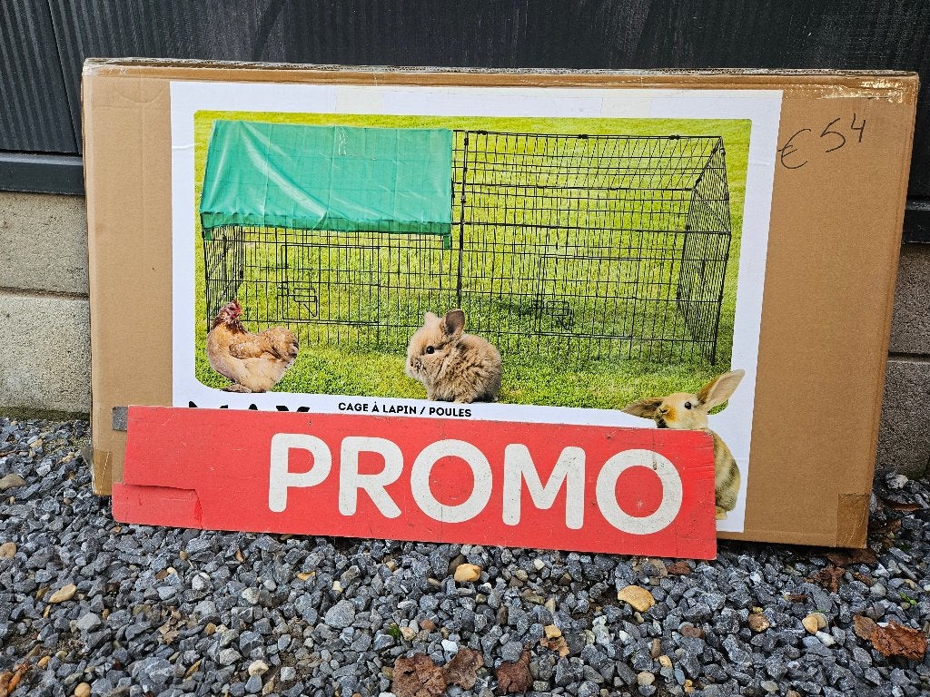kippenren konijnenren , met puntdak zwart, Dieren en Toebehoren, Ophalen, Nieuw, Kippenhok of Kippenren
