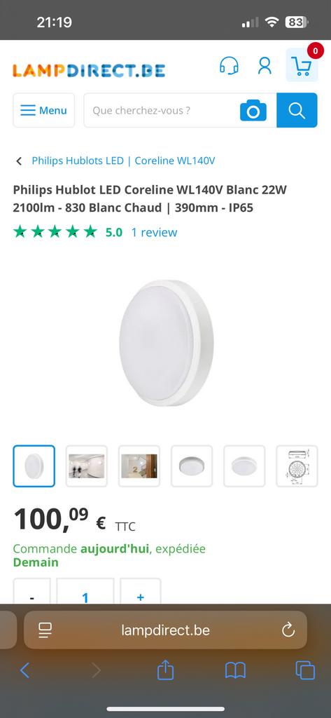 luminaires Philips CoreLine WL140V LED20S/830 (11 dispo), Ophalen, Zo goed als nieuw