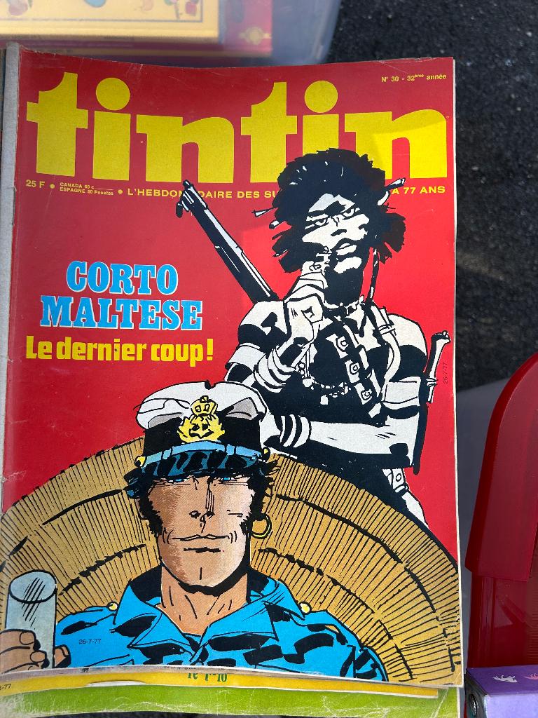 Ensemble d’hebdomadairesTintin, Plusieurs comics, Enlèvement, Utilisé