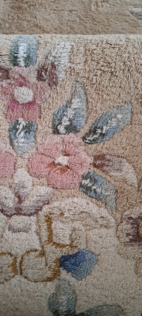 Rond art-deco wollen tapijt, Ophalen