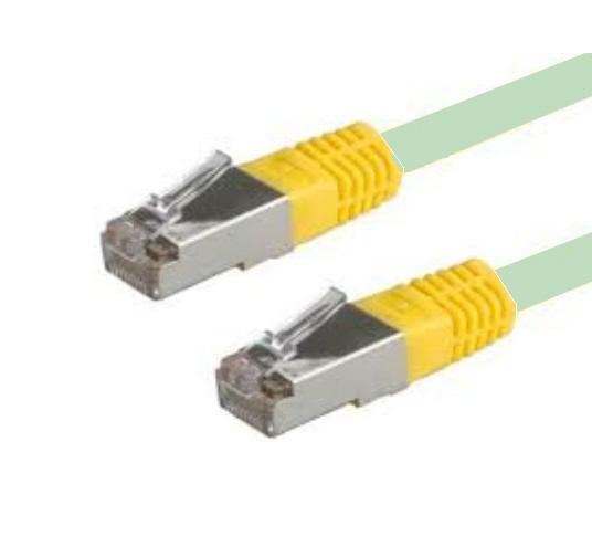 Cat 5E UTP Ethernetkabel 2,00 meter Grijs Gele Connectoren, Computers en Software, Pc- en Netwerkkabels, Ophalen of Verzenden