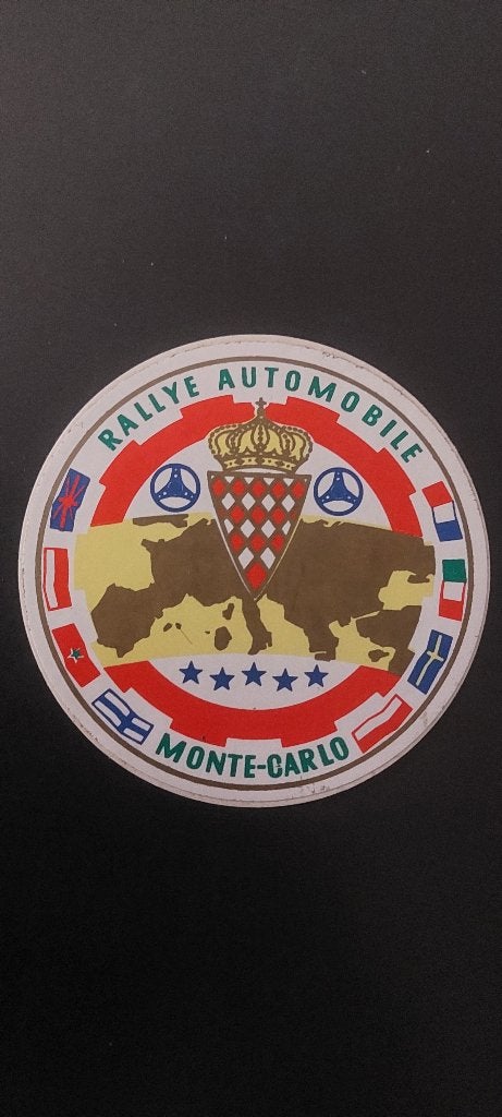 Sticker autocollant Rally van Monte Carlo vintage, Envoi, Utilisé