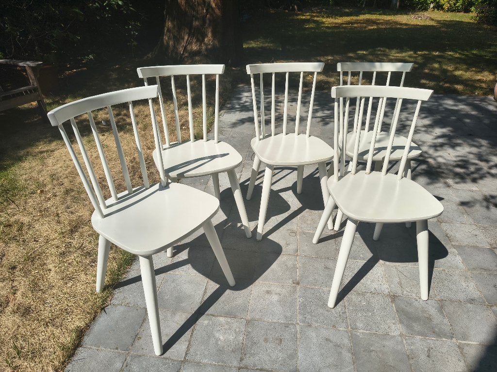 Stoelen, Huis en Inrichting, Stoelen, Ophalen, Gebruikt, Wit, Hout