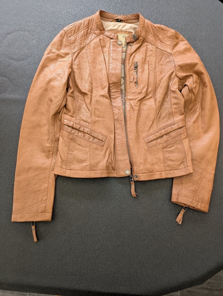 Leren jasje/vest Oakwood maat S in kleur Cognac, Taille 36 (S), Comme neuf, Brun, Enlèvement
