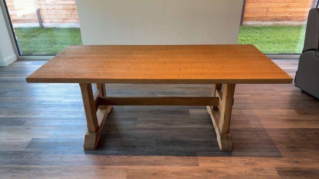 Eiken Klooster tafel, Huis en Inrichting, Ophalen, Zo goed als nieuw, Eikenhout