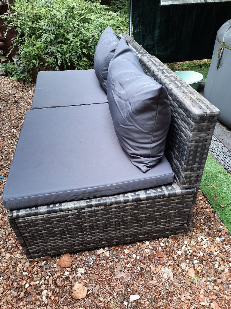 Lounge, Tuin en Terras, Kunststof, Zo goed als nieuw, Loungeset, Bank