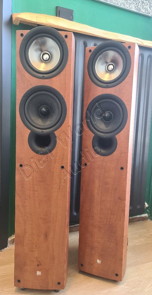 KEF IQ5 dans la magnifique couleur bois de cerisier, TV, Hi-fi & Vidéo, Enlèvement ou Envoi, Bass-reflex, Comme neuf, 120 à 150 watts