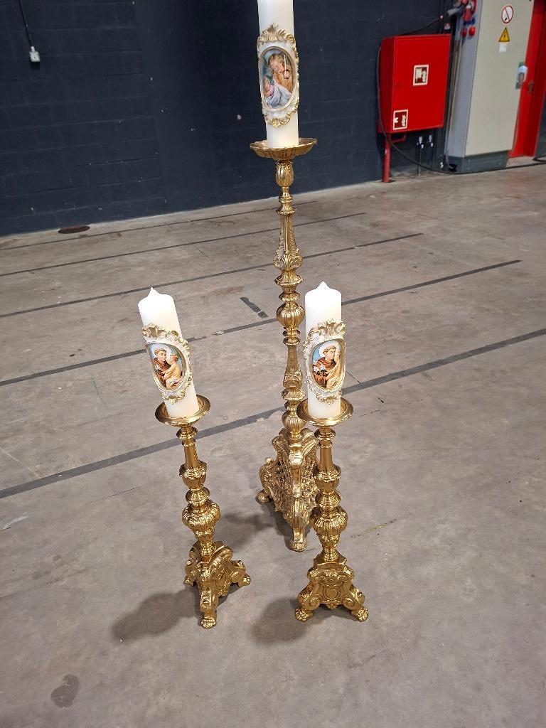 Koperen kaarshouders, Ophalen, Zo goed als nieuw, Brons of Koper