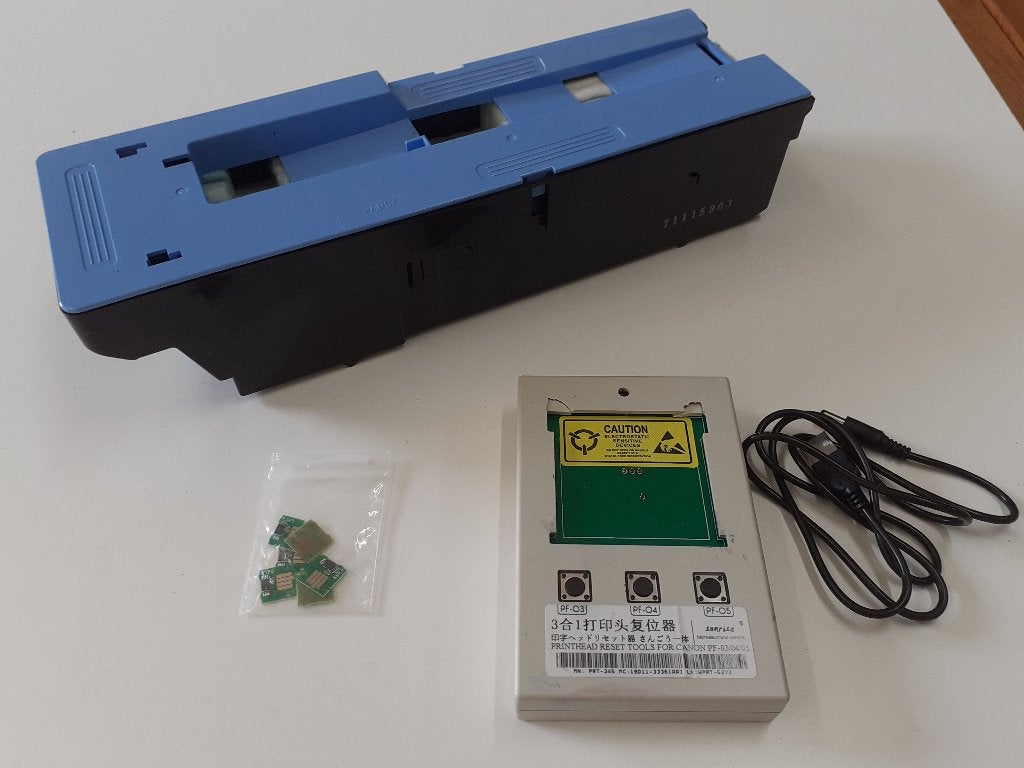 mc-08 maintenancebox en printhead resetter  PF03/04/05 Canon, Computers en Software, Printerbenodigdheden, Ophalen, Gebruikt, Overige typen