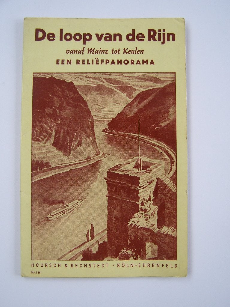 De loop van de Rijn: reliëfpanorama vanaf Mainz tot Keulen, Boeken, Atlassen en Landkaarten, Gelezen, Ophalen of Verzenden, Landkaart