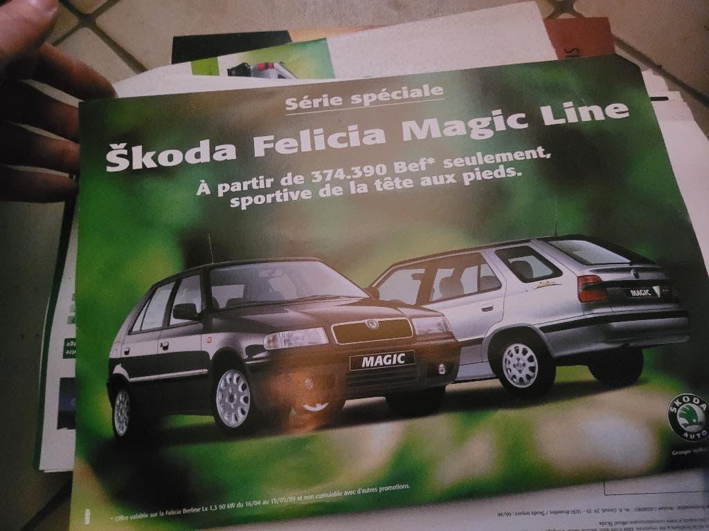 Brochure Škoda Felicia Magic Line 1999 (Concession), Enlèvement, Comme neuf