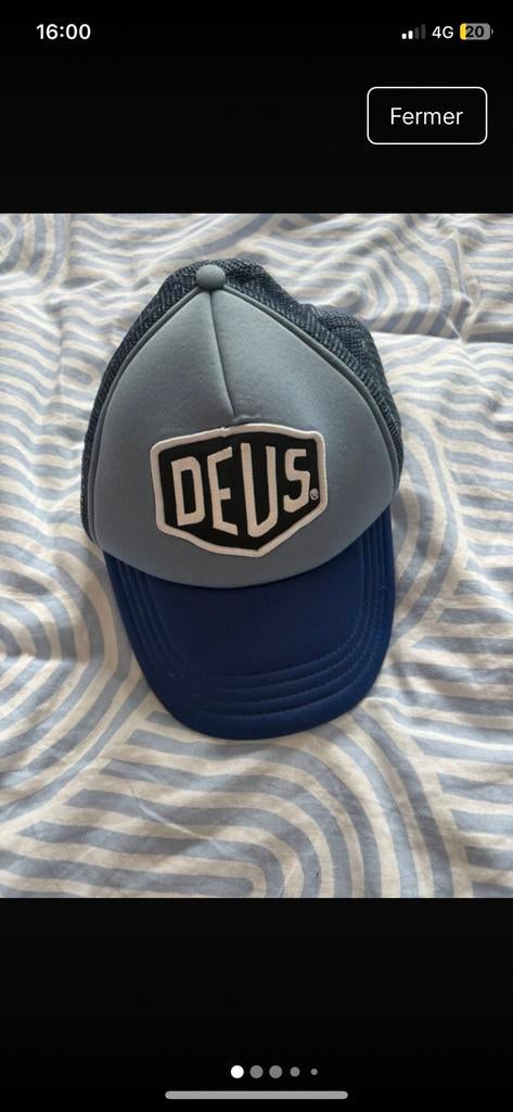 Deus blauwe truckerpet, Ophalen, Zo goed als nieuw, Pet