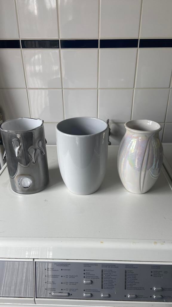 Vazen 3 stuks, Huis en Inrichting, Woonaccessoires | Vazen, Ophalen, Zo goed als nieuw