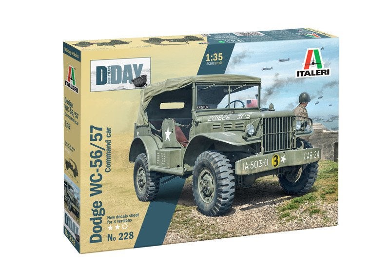 ITALERI 0228 DODGE WC-56/57 COMMAND CAR échelle 1/35, Italeri, 1:32 tot 1:50, Nieuw, Ophalen of Verzenden