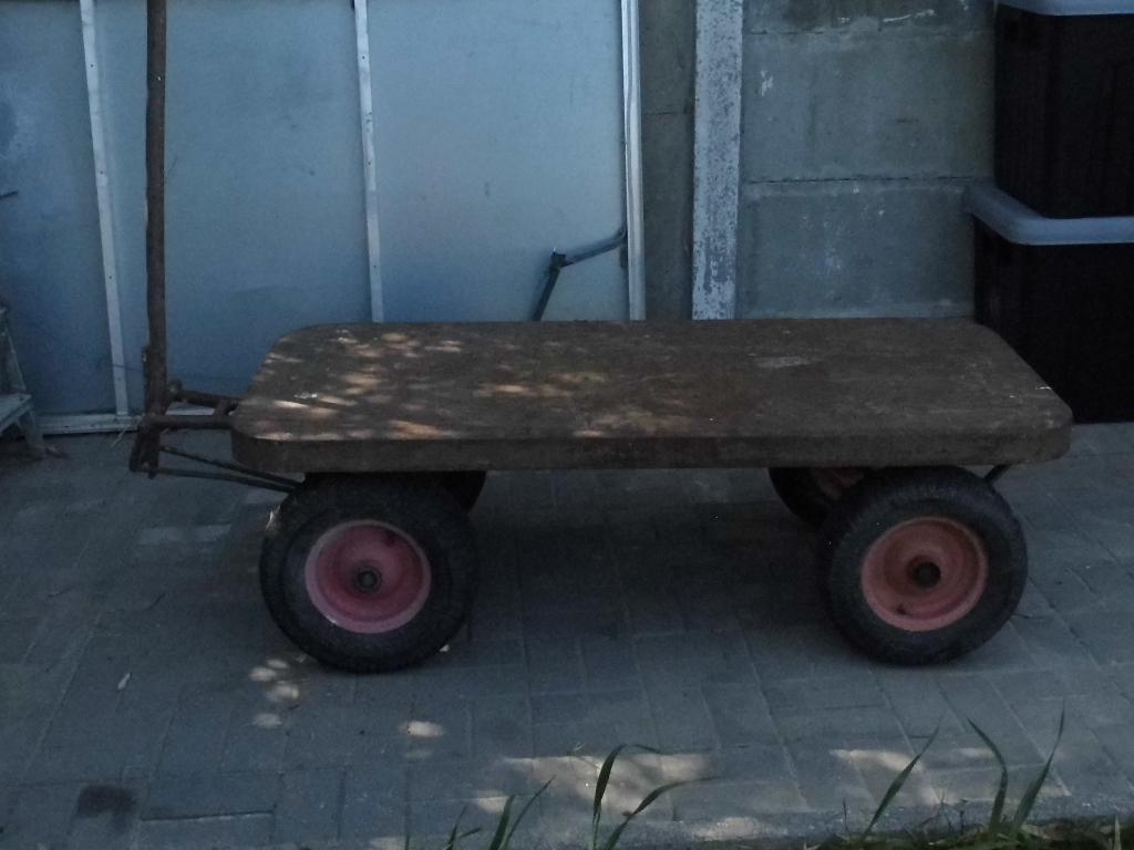 Platte wagen , bolderkar , scheepswerf, Ophalen
