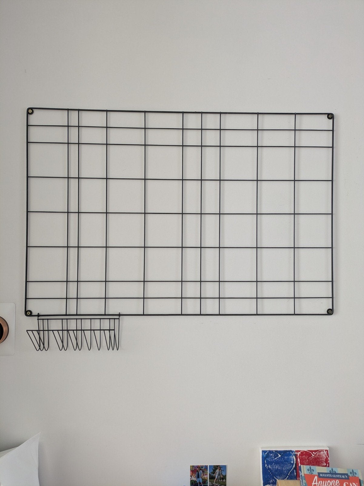 Metalen wandrek met hangrek formaat 60x90, Huis en Inrichting, Woonaccessoires | Wandplanken en Boekenplanken, Ophalen