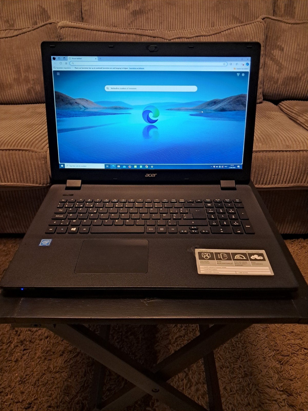 Acer Aspire Es17 Es1-731-c44V Laptop, Ophalen, HDD, 2 tot 3 Ghz, 8 GB