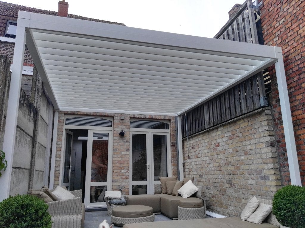 Renson 3x4m aluminium pergola - Goede staat (Te herstellen), Tuin en Terras, Ophalen, Gebruikt