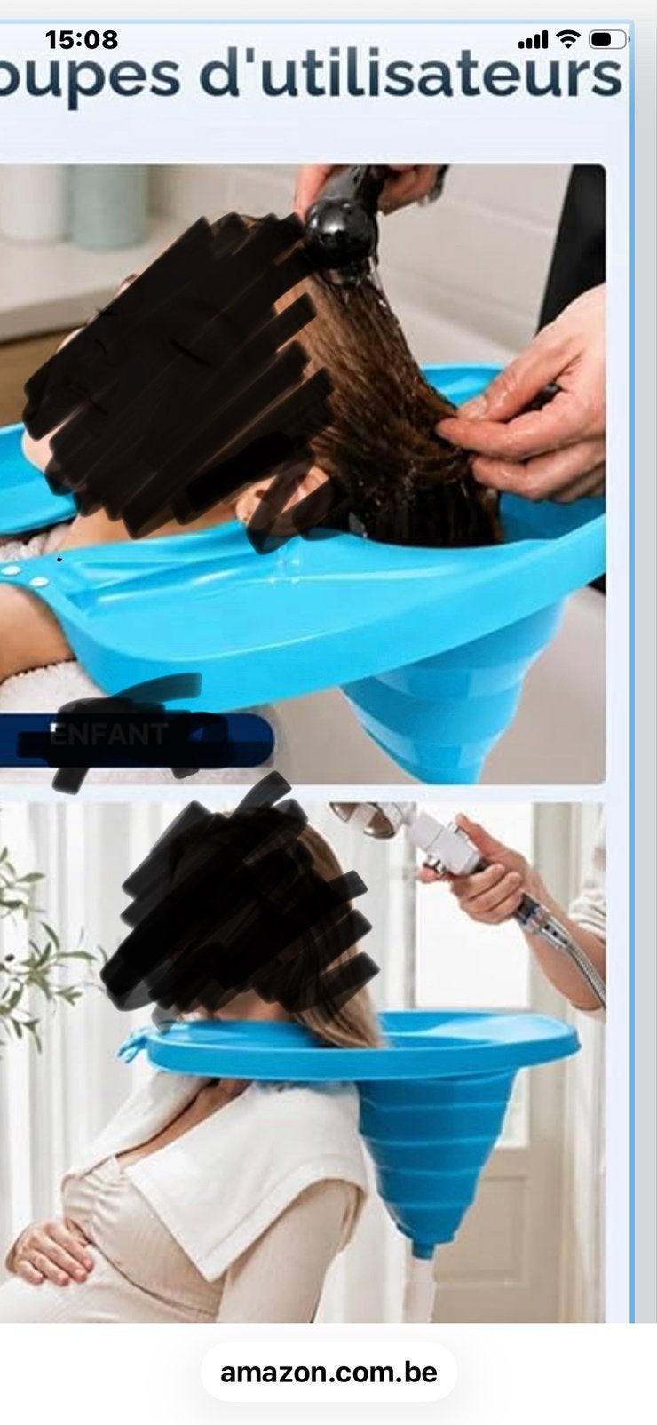 Bac de lavage coiffure, Enlèvement, Utilisé, Soin des cheveux ou Soin réparateur des cheveux