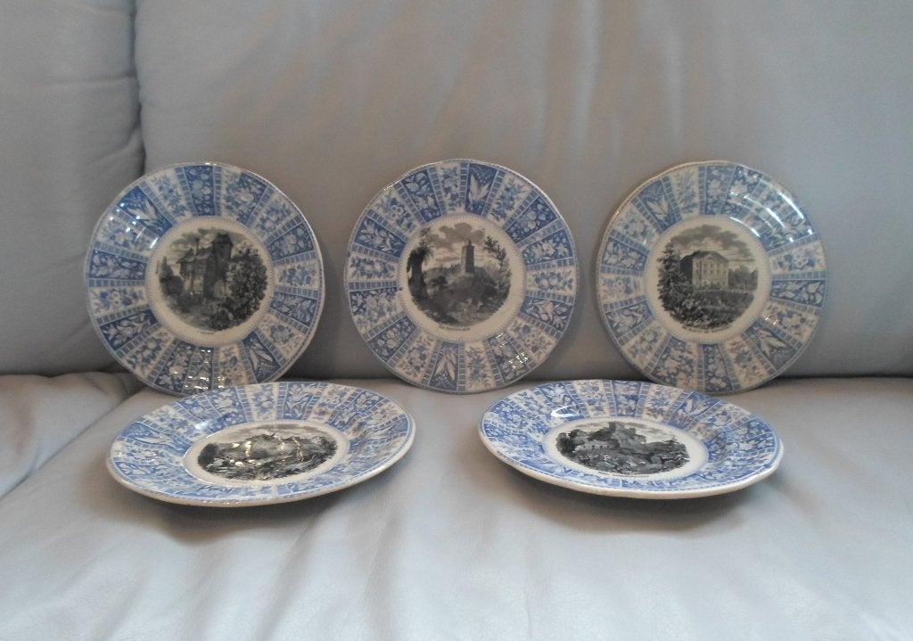 Villeroy Boch Borden Duitsland Kastelen 5 Stuks, Ophalen