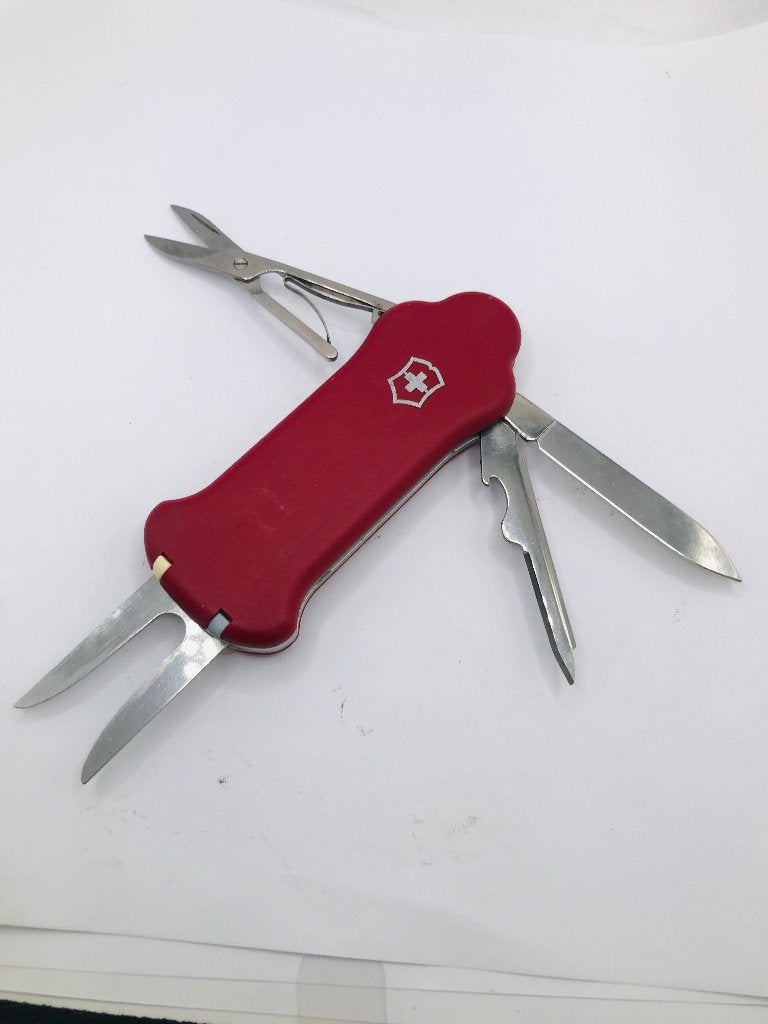 Outil de golf Victorinox 10 fonctions rouge Swiss d'occasion, Envoi, Utilisé