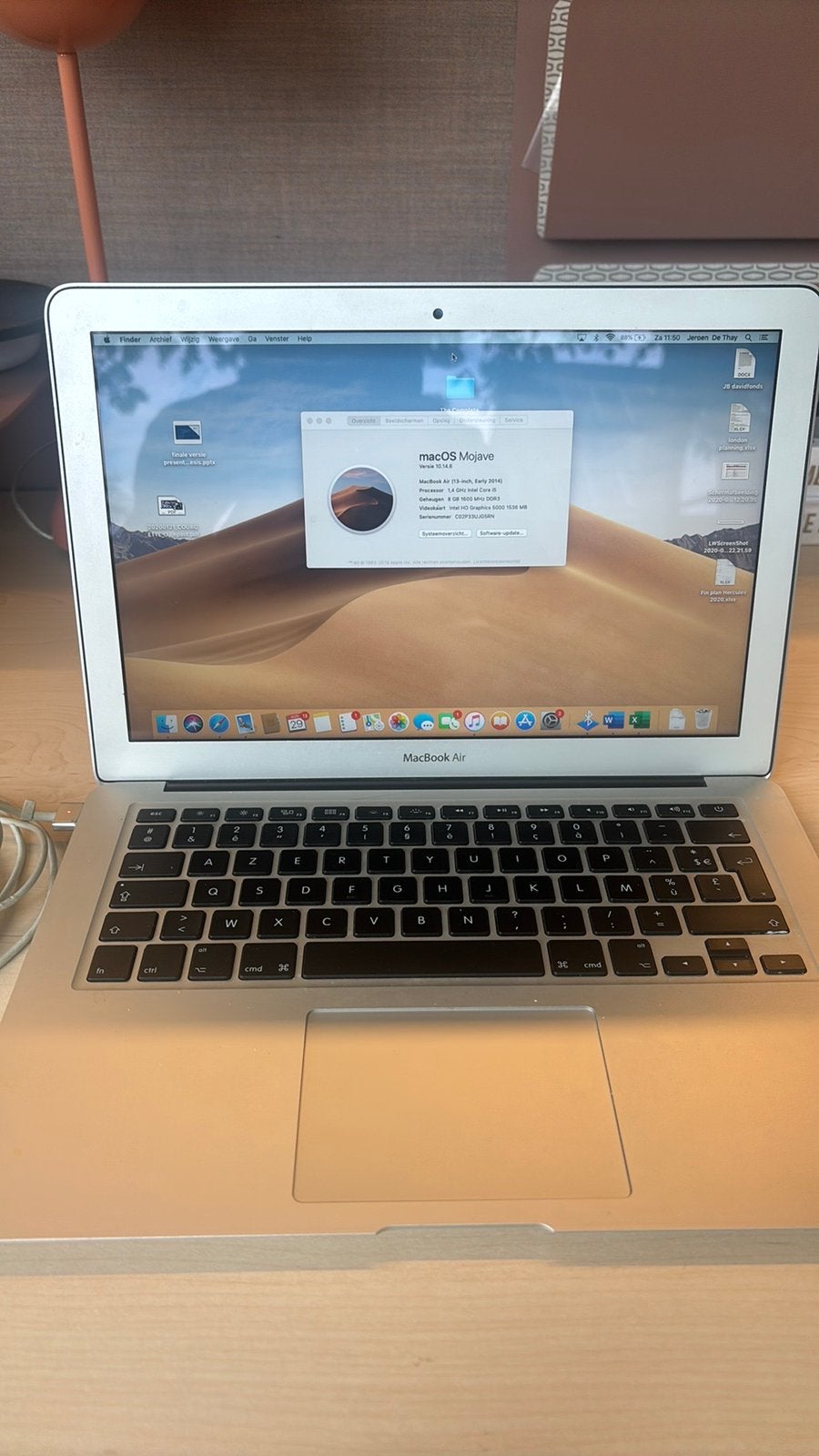 Apple MacBook Air, Computers en Software, Gebruikt, 8 GB, 13 inch, Minder dan 2 Ghz