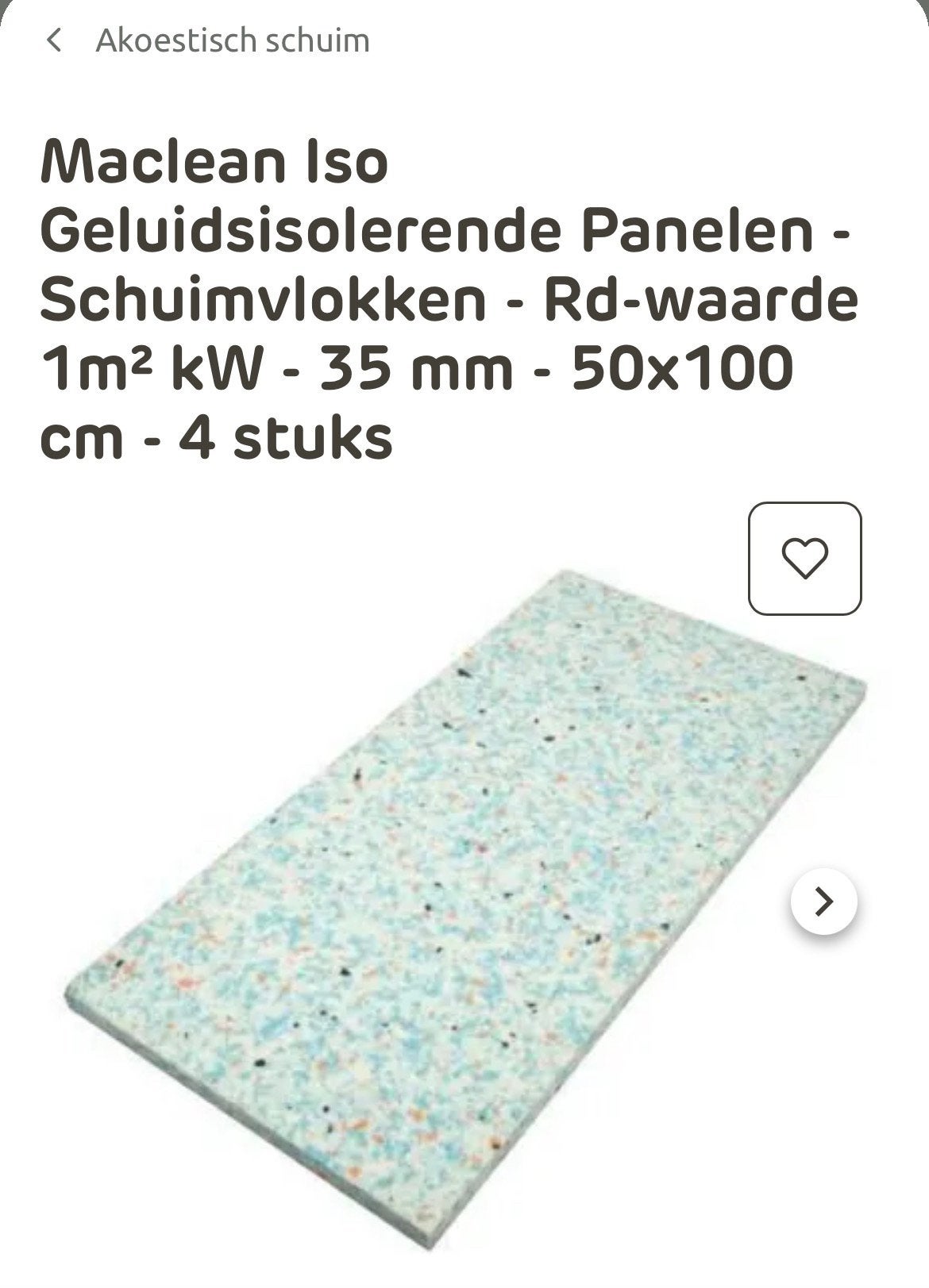 Geluidsisolatie 35mm Iso Reduce 3 Isolatieplaten, Ophalen, Nieuw