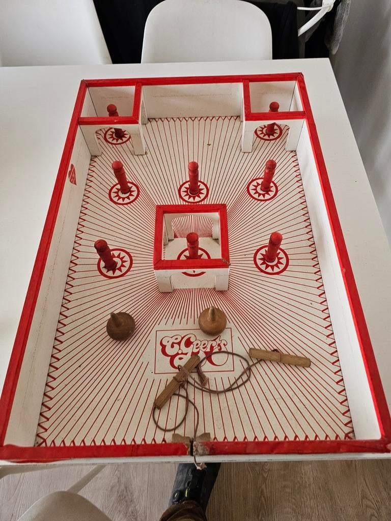 vintage houten knikkerspel van de fabrikant C. Geerts., Antiek en Kunst, Ophalen